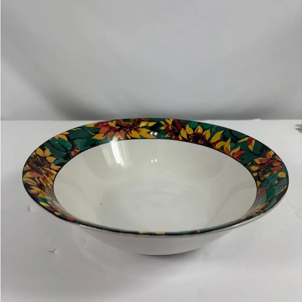 Vitromaster Sunflower Large Serving Bowl 1994 Sue Zipkin
